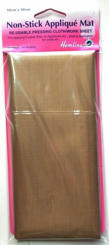 Hemline Non-Stick Applique Mat 50x50cm, Re-Usable Pressing Cloth/Work Sheet (E) - Picture 1 of 2