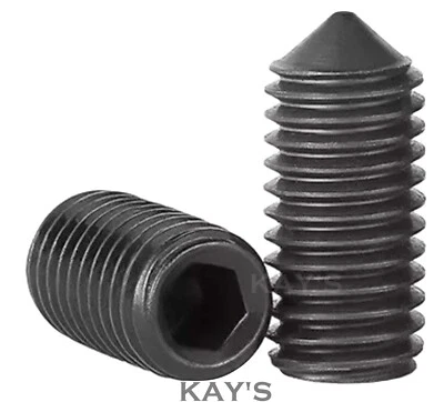 KAYFAST CONE POINT GRUB SCREWS HIGH TENSILE ALLEN KEY HEADLESS SOCKET M3 M4 M5 M6 M8 M10