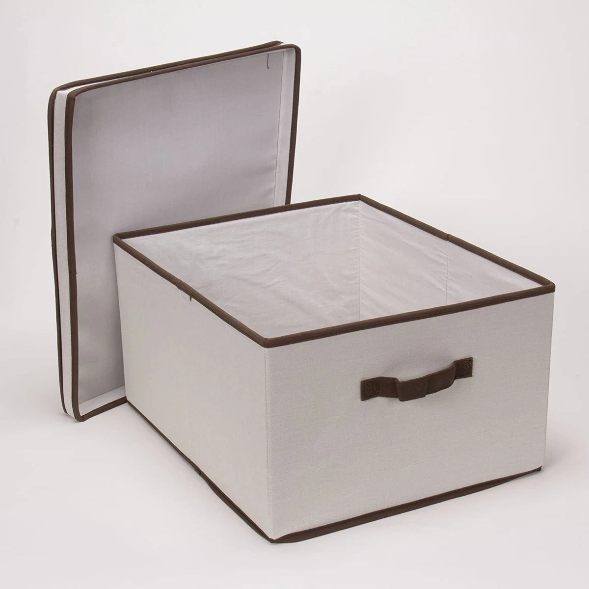 Household Essentials Jumbo Canvas Storage Box with Lid