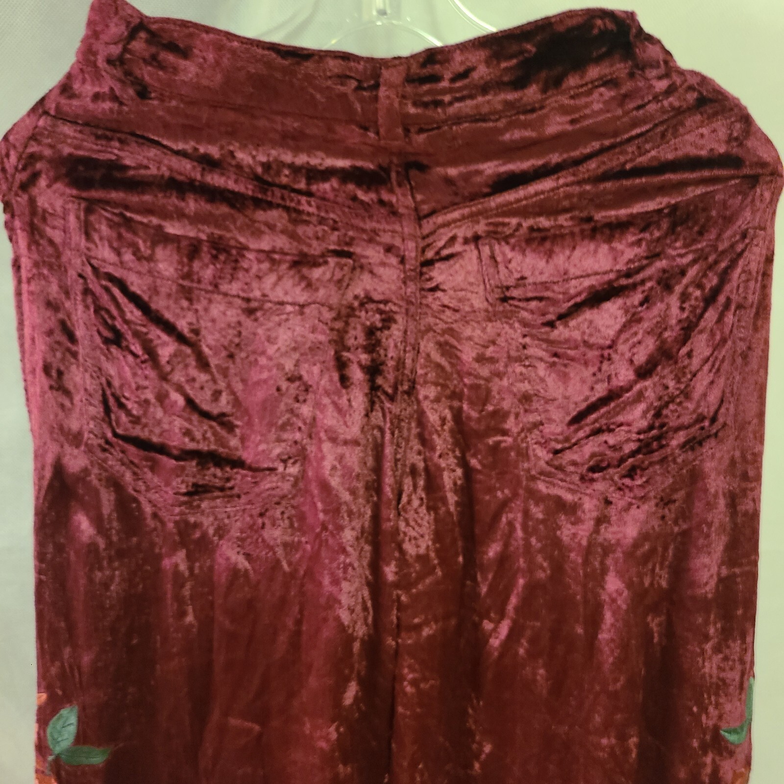 NWOT Free People x Anna Sui Rose Garden Pants in Wine Sz 0