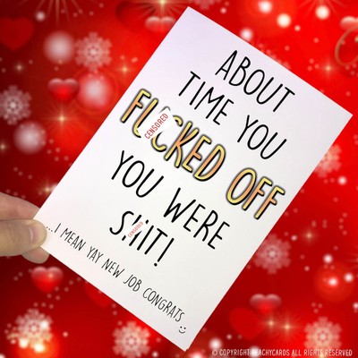 Drole Neuf Travail Carte Coworker Laissant Bonne Chance Bravo Collegue Pc2 Ebay