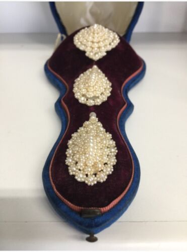 GEORGIAN JEWELRY Antique Natural Seed Pearl Brooch