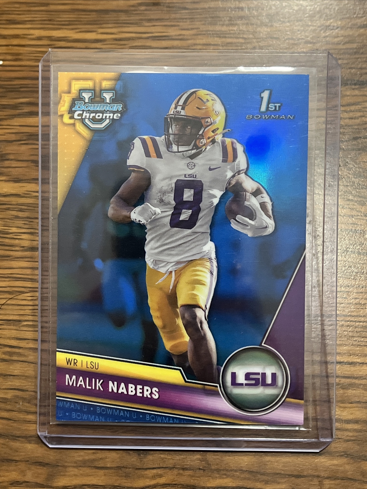 2023 Bowman Chrome University #74 Malik Nabers LSU RC Blue /199