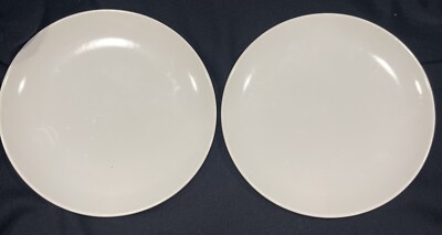 2 WHITE IKEA OF SWEDEN DINNER PLATES 12011 SOLID DESIGN 8  INCHES