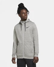 $70 NIKE AIR SPORTSWEAR DRI-FIT THERMA F/Z TRAINING PULLOVER HOODIE GRAY sz XL
