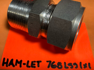 HAM-LET #768LSS1X1 SST CONN: 1'' LET-LOK TUBE X 1'' MNPT (SWAGELOK SS-1610-1--16)