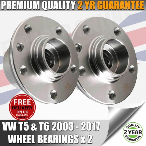 2 X VW VOLKSWAGEN T5 TRANSPORTER REAR HUB WHEEL BEARINGS ALL MODELS