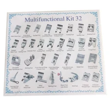 32 PCS Presser Feet fits Singer,Brother,Janome, Kenmore,low shank machines