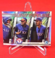 Texas Rangers Pipeline Refractor Bowman Chrome 2019 Baseball Card #TP-TEX Mint 