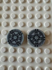 LEGO Star Wars 2x2 Tile, Round with Black SW TIE Fighter Pattern 14769pb02 Qty 2