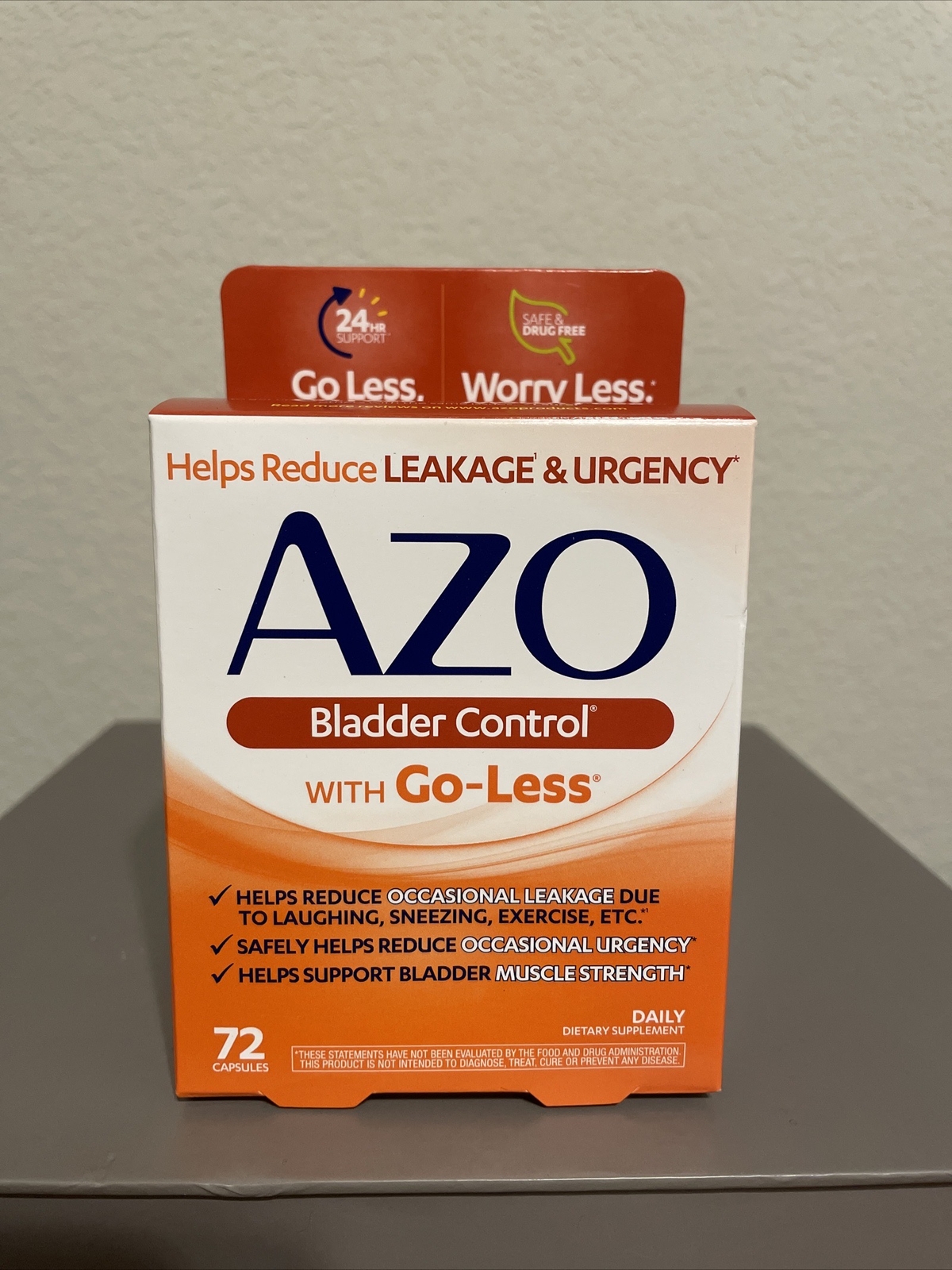 Azo Bladder Control With GoLess 72 Capsules GlutenFree, YeastFree