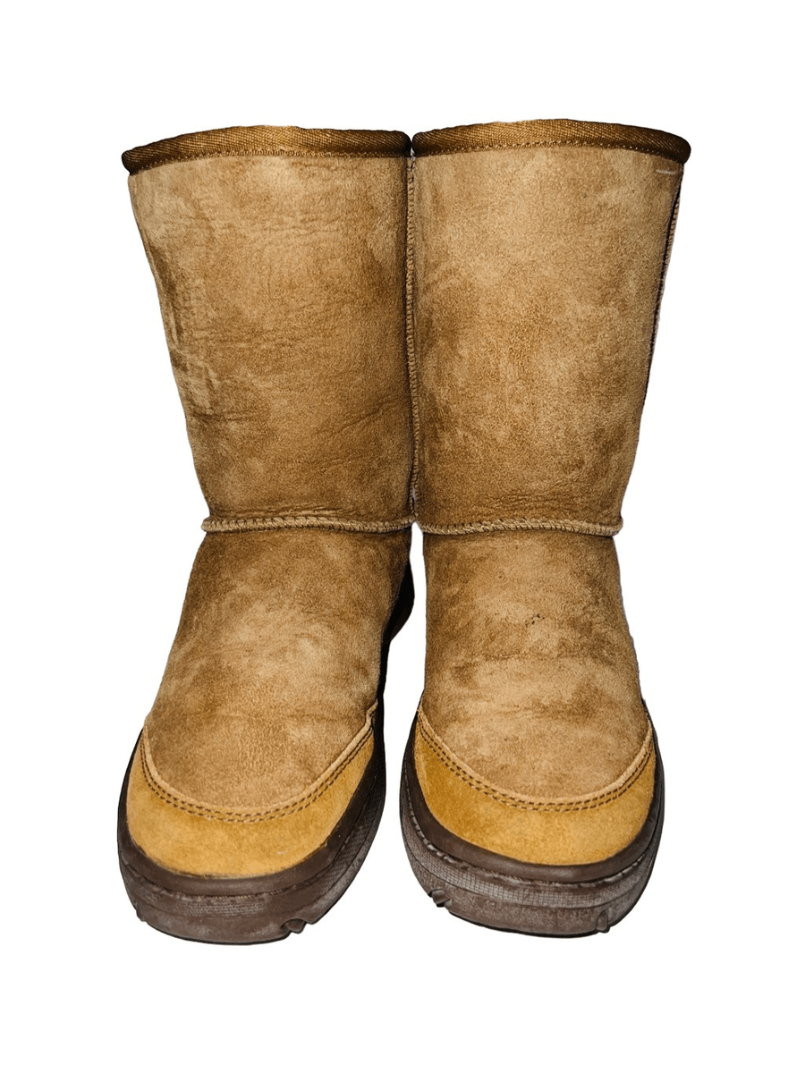 UGG Australia Chestnut Brown Offroader Short Suede Shearling Boots
