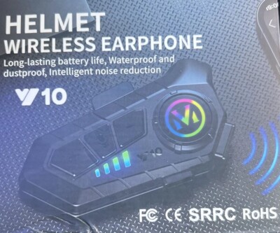 Y10 Wireless Motorcycle Helmet Headset Handsfree  Bluetooth 5.3 Motorbike Music