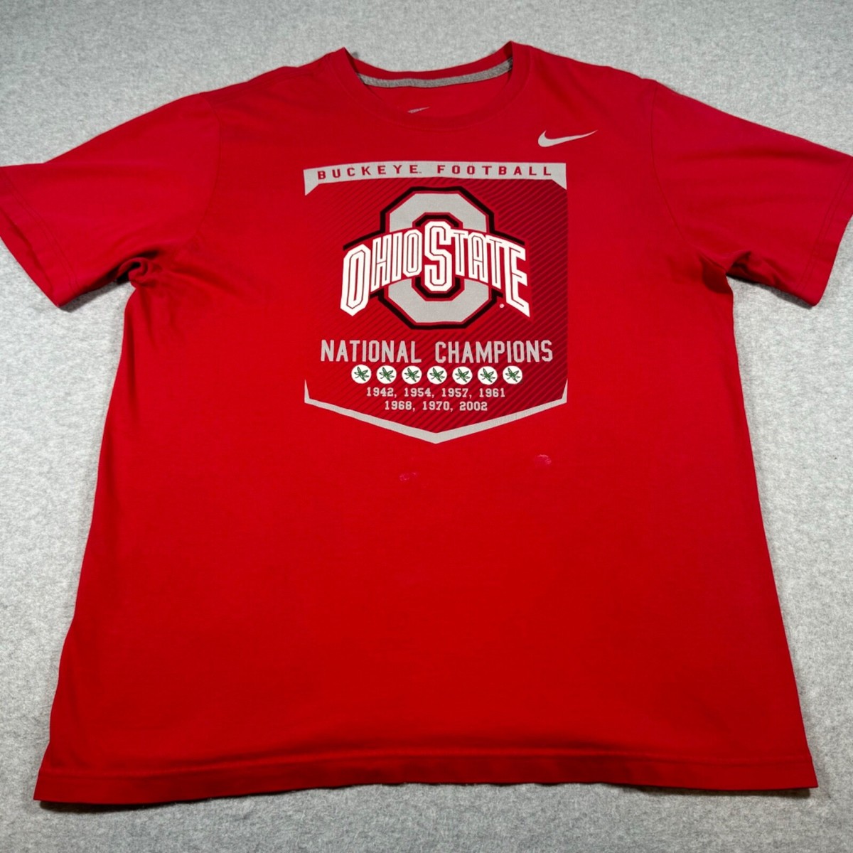 Nike Shirt Adult Large Red Ohio State Buckeyes Football Sportswear