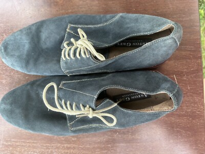 Aston Grey Collection Navy/Dark Blue Dien Oxfords Suede Mens 