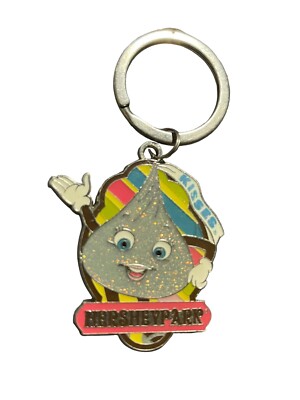 Vintage Hershey's Park 2x2 Silver Hershey Kiss/Park Key Chain