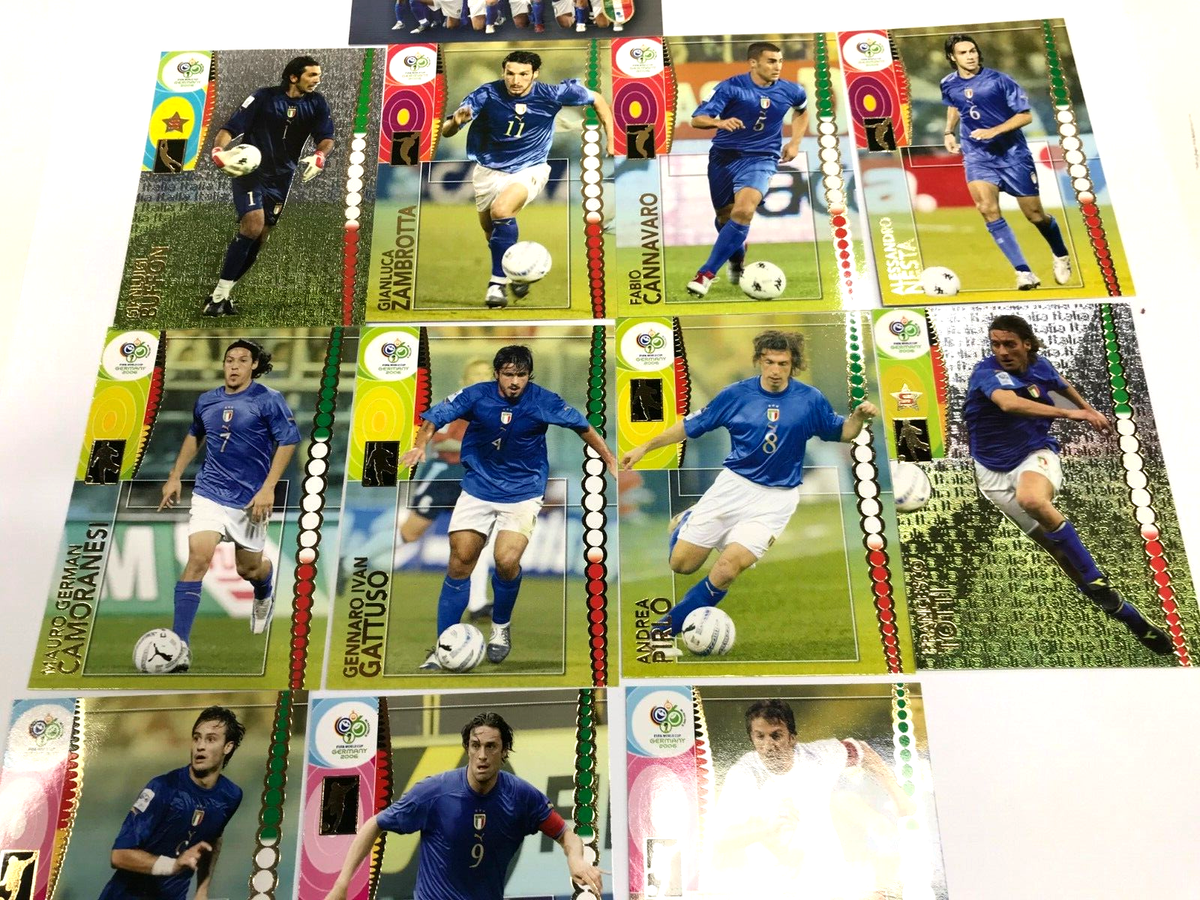 Panini 2006 Germany World Cup Soccer Trading Card Team Set ITALY