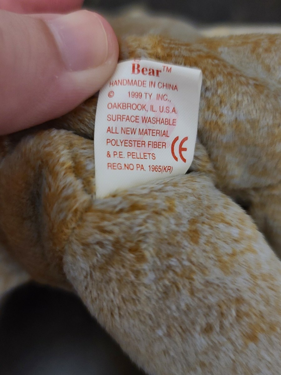 Ty 1999 Signature Bear Beanie Baby With Tag ERRORS. RARE