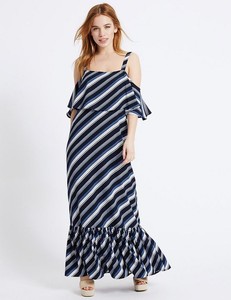 petite striped maxi dress
