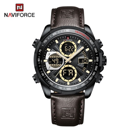 NAVIFORCE Men Watches Dual Time Steel Stopwatch Male Business Digital Wristwatch - Picture 32 of 32