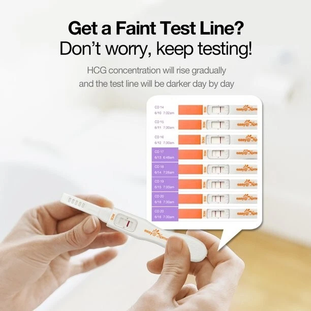 Easy Home 3 Pregnancy Test Sticks hCG Midstream Tests Powered