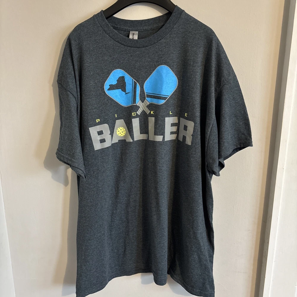Pickleball Gildan New York Pickle Baller Size XL Short Sleeve T-Shirt Unisex Pickleball Gildan New York Pickle Baller Size XL Short Sleeve T-Shirt Unisex