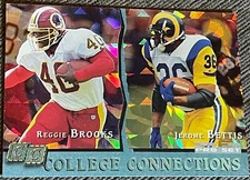 1993 Pro Set NFL Football College Connections Prism Insert Jerome Bettis,Brooks 