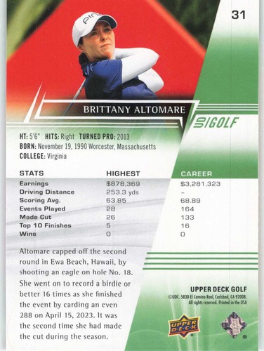 2024 Upper Deck Golf - Base and Inserts - You Choose the Card! - Picture 60 of 220