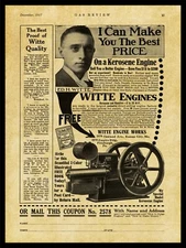 1917 Witte Kerosene Engines of Kansas City, MO NEW Metal Sign: 12x16 Large Size