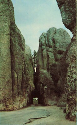 Postcard Needles Tunnel Gateway To Needles Drive Black Hills South Dakota