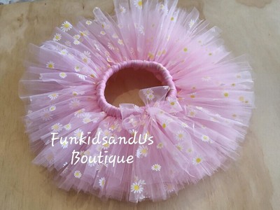 Baby daisy tutu skirt- Daisy Birthday outfit - Girl Daisy outfit