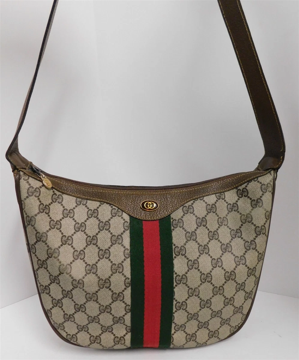 Gucci Striped Monogram Vintage Handbag