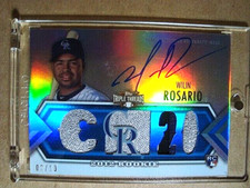 2012 Wilin Rosario Topps Triple Threads Rookie Autograph Triple Patch RC /10 🔥