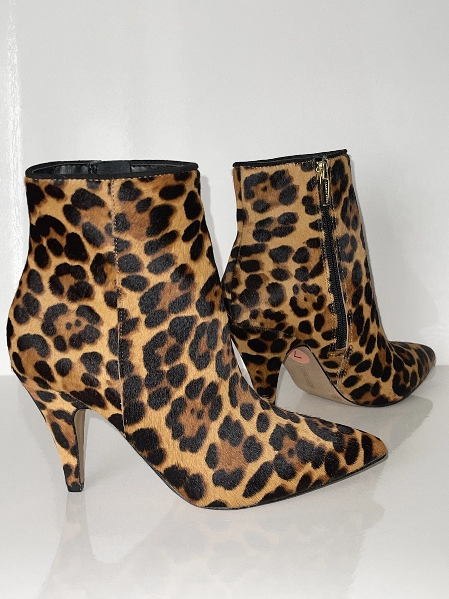 Vince Camuto Nandi2 Leopard Print Calf Hair Ankle Booties Size 7