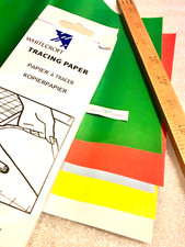 WHITECROFT 5pc Carbon Tracing Paper Blue Red Yellow White Boxed UK Seller