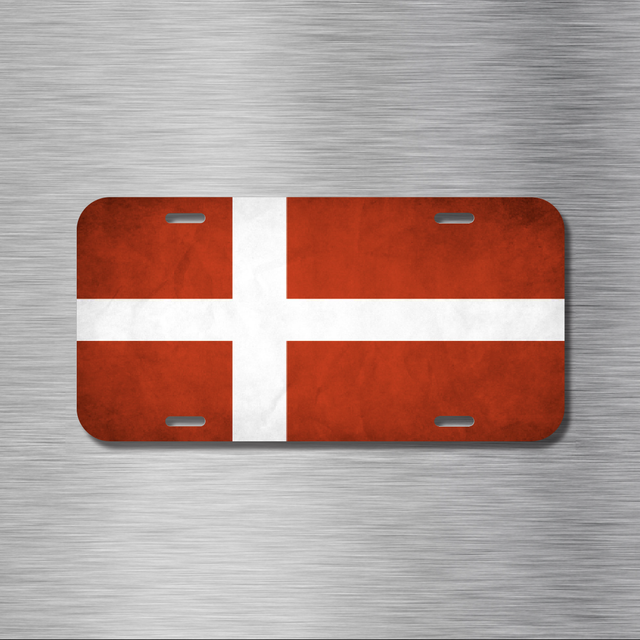 Denmark Flag Copenhagen Aarhus Odense Vehicle License Plate Auto Car NEW eBay