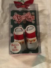 baby essentials set Bow tie And Socks Boys Size: 0-6 Months New Santa Christmas