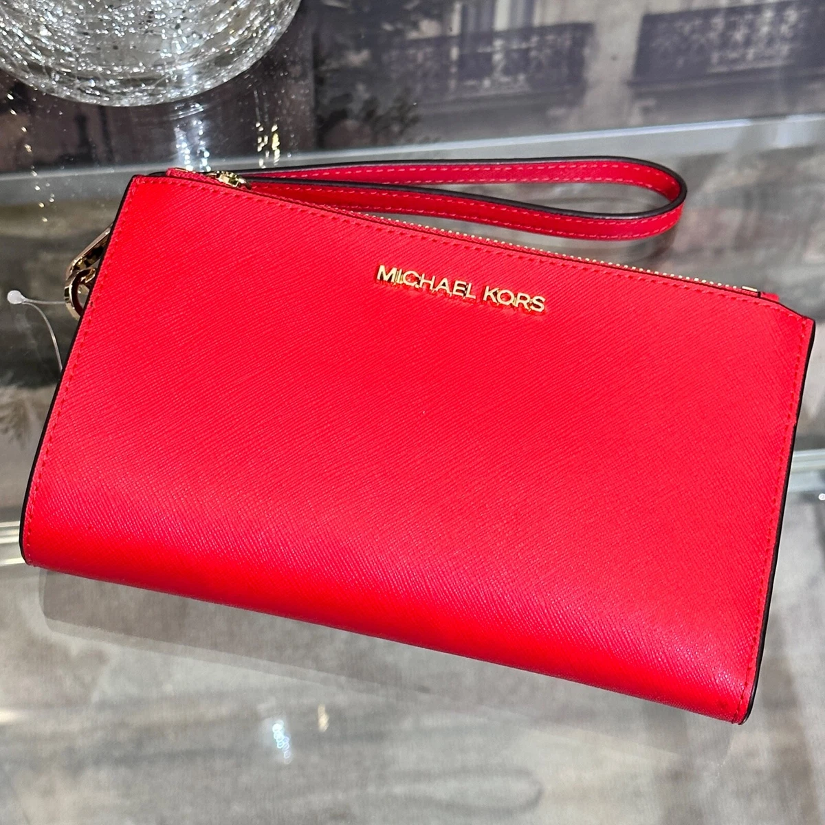 Michael kors sales saffiano leather wristlet