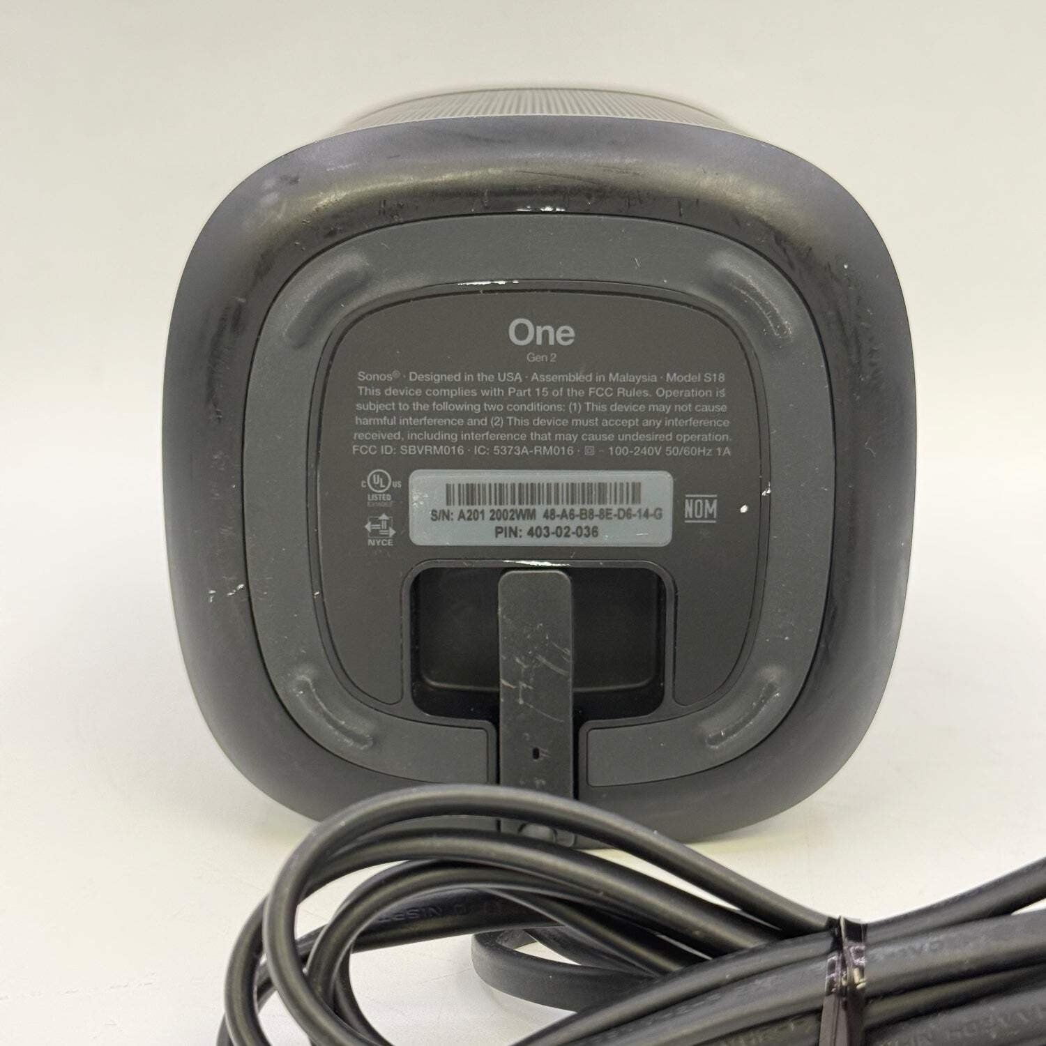 Sonos One (Gen 2) Smart Speaker Black S18