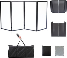 DJ Facade DJ Booth White Black W/Carry Bag Portable DJ Event Facade Foldable Cov