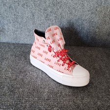 Converse Chuck Taylor All Star Lift Platform Canvas Shoe SZ 8 Pink Love Sneakers