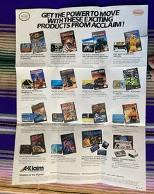 &iexcl;Lote de folleto de instrucciones y p&oacute;ster manual vintage de Nintendo NES! IronSword Batman