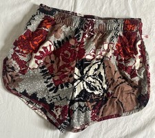 Vintage Jantzen Made In USA Swim Shorts Floral Hawaiian Red Short Shorts Medium