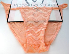 VICTORIA'S SECRET PINK Wink String Bikini Panty S M L XL Orange NWT Crochet Lace