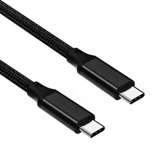 Elfesoul USB C to C Cable, 3.2 Gen 2 USB-C Cable 10ft - 4K UHD 10ft, Black