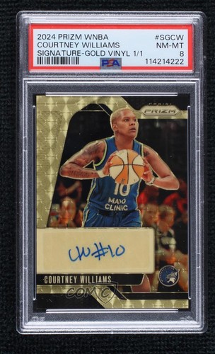 2024 Prizm WNBA Signatures Gold Vinyl 1/1 Courtney Williams PSA 8 Auto 1jb0