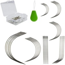 Curved Needles Hand Sewing Hair Weave for Wig Making Repairing Set 35 Pcs PC