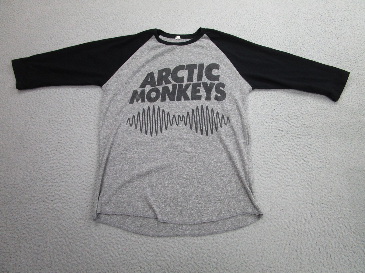 Arctic Monkeys Shirt Mens Small Gray Black 2018 Tour Raglan Band