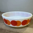 PYREX 5 5/8" Orange Red Mod Dot  Dots Cereal Bowl # 1416 Vintage Very Rare HTF