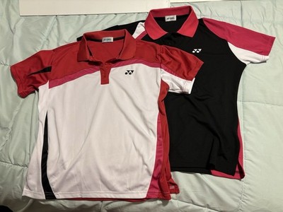2 Yonex T-Shirt Youth XL Badminton Tennis Athletic Polo Shirt Multicolor